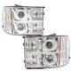 GMC Sierra 2500HD 2007-2014 Chrome Halo Bar Projector Headlights LED DRL