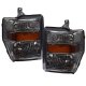 Ford F350 Super Duty 2008-2010 Smoked Headlights