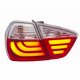 BMW E90 Sedan 3 Series 2005-2008 Tube LED Tail Lights Red Clear