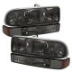 Chevy Blazer 1998-2004 Black Billet Grille Smoked Headlights Bumper Lights