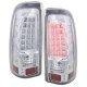 Chevy Silverado 1500HD 2001-2002 LED Tail Lights Chrome Clear