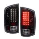 Dodge Ram 2007-2008 LED Tail Lights Black Clear