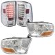 Dodge Ram 3500 2010-2018 Chrome Headlights and LED Tail Lights