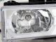 Chevy Tahoe 1995-1999 Clear LED DRL Headlights and Bumper Lights