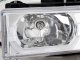 GMC Sierra 3500 1994-2000 Clear LED DRL Headlights and Bumper Lights