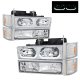 GMC Suburban 1994-1999 Clear LED DRL Headlights and Bumper Lights