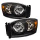 Dodge Ram 2500 2006-2009 Black Euro Headlights