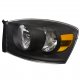 Dodge Ram 2500 2006-2009 Black Euro Headlights