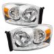 Dodge Ram 2006-2008 Clear Euro Headlights