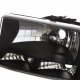 Dodge Dakota 1997-2004 Black Clear One Piece Headlights