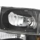 Ford Excursion 2000-2004 Black Headlights Bumper Lights and Corner Lights