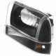 Ford F250 Super Duty 1999-2004 Black Headlights Bumper Lights and Corner Lights