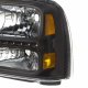 2005 Ford Excursion Black Headlights LED Daytime Running Lights
