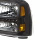 Ford F250 Super Duty 2005-2007 Black Headlights LED Daytime Running Lights