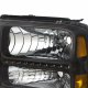 Ford F250 Super Duty 2005-2007 Black Headlights LED Daytime Running Lights