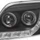 Ford Expedition 1997-2002 Black LED DRL Projector Headlights with Halo