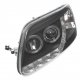 Ford Expedition 1997-2002 Black LED DRL Projector Headlights with Halo