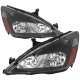 Honda Accord 2003-2007 Black Euro Headlights