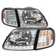 Ford F150 1997-2003 Clear Headlights LED DRL Signal LED Tail Lights Red