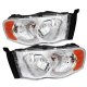 Dodge Ram 2002-2005 Clear Headlights and LED Tail Lights Red Clear