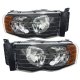 Dodge Ram 3500 2003-2005 Black Headlights and LED Tail Lights Red Clear