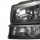 Chevy Avalanche 2003-2005 Black Euro Headlights and Bumper Lights