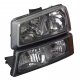 Chevy Avalanche 2003-2005 Black Euro Headlights and Bumper Lights