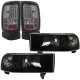 Dodge Ram 1994-2001 Black Tinted Headlights and Smoked LED Tail Lights