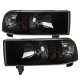 Dodge Ram 3500 1994-2002 Black Tinted Headlights and Smoked LED Tail Lights