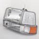 Ford F250 1992-1996 Clear Headlights and Bumper Lights Set