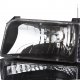 Ford F350 1992-1996 Black Headlights and Bumper Lights Set