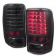 GMC Yukon XL 2000-2006 Black Clear Headlights Set and LED Tail Lights