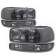 GMC Yukon XL 2000-2006 Smoked Clear Headlights Set and LED Tail Lights Black Smoked