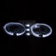 GMC Sierra 2500 1994-2000 Smoked Angel Eyes Halo Projector Headlights Set