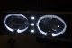 GMC Suburban 1994-1999 Chrome Vertical Grille Halo Projector Headlights LED Bumper Lights