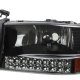 Dodge Durango 1998-2003 Black Smoked Headlights LED DRL Signal Lights