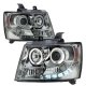 Chevy Suburban 2007-2014 Smoked Halo Projector Headlights and LED Tail Lights