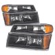 Chevy Colorado 2004-2012 Black Headlights and Parking Lights