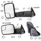 Dodge Ram 1998-2001 Towing Mirrors Power Heated