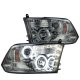 Dodge Ram 2009-2018 Smoked CCFL Halo Projector Headlights LED DRL