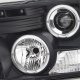 Dodge Ram 2500 2010-2018 Black Halo Projector Headlights with LED DRL