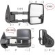 Chevy Avalanche 2007-2013 Towing Mirrors Smoked LED Lights Power Heated