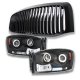 Dodge Ram 2006-2008 Black Vertical Grille and Projector Headlights Set