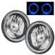 Chevy Suburban 1974-1980 Blue Halo Black Chrome Sealed Beam Headlight Conversion