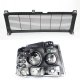 Chevy Suburban 2000-2006 Black Billet Grille and Headlights with LED