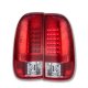 Ford F250 Super Duty 1999-2007 Red Clear LED Tail Lights