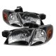 Pontiac Trans Sport Van 1997-1999 Black Euro Headlights