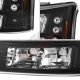 Chevy Avalanche 2003-2006 Black Front Grill and Headlights Conversion