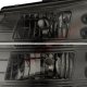 Chevy Silverado 1500 2003-2005 Black Front Grill and Smoked Headlights Conversion