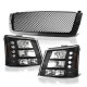 Chevy Avalanche 2003-2006 Black Mesh Grille and Headlights Conversion